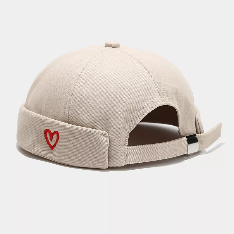 Embroidered Heart Brimless Docker Hat, image 6