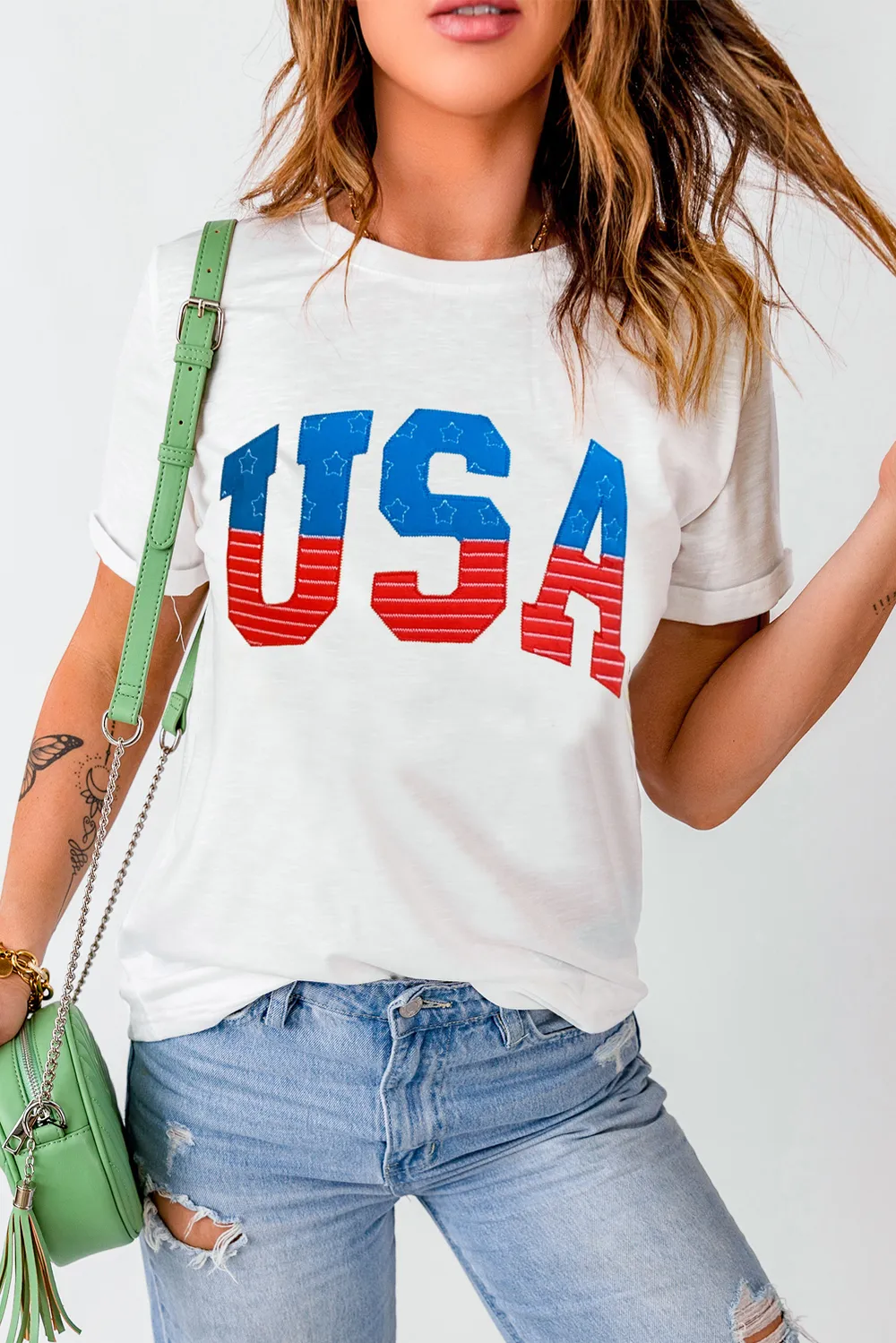 USA Round Neck Short Sleeve T-Shirt, image 4