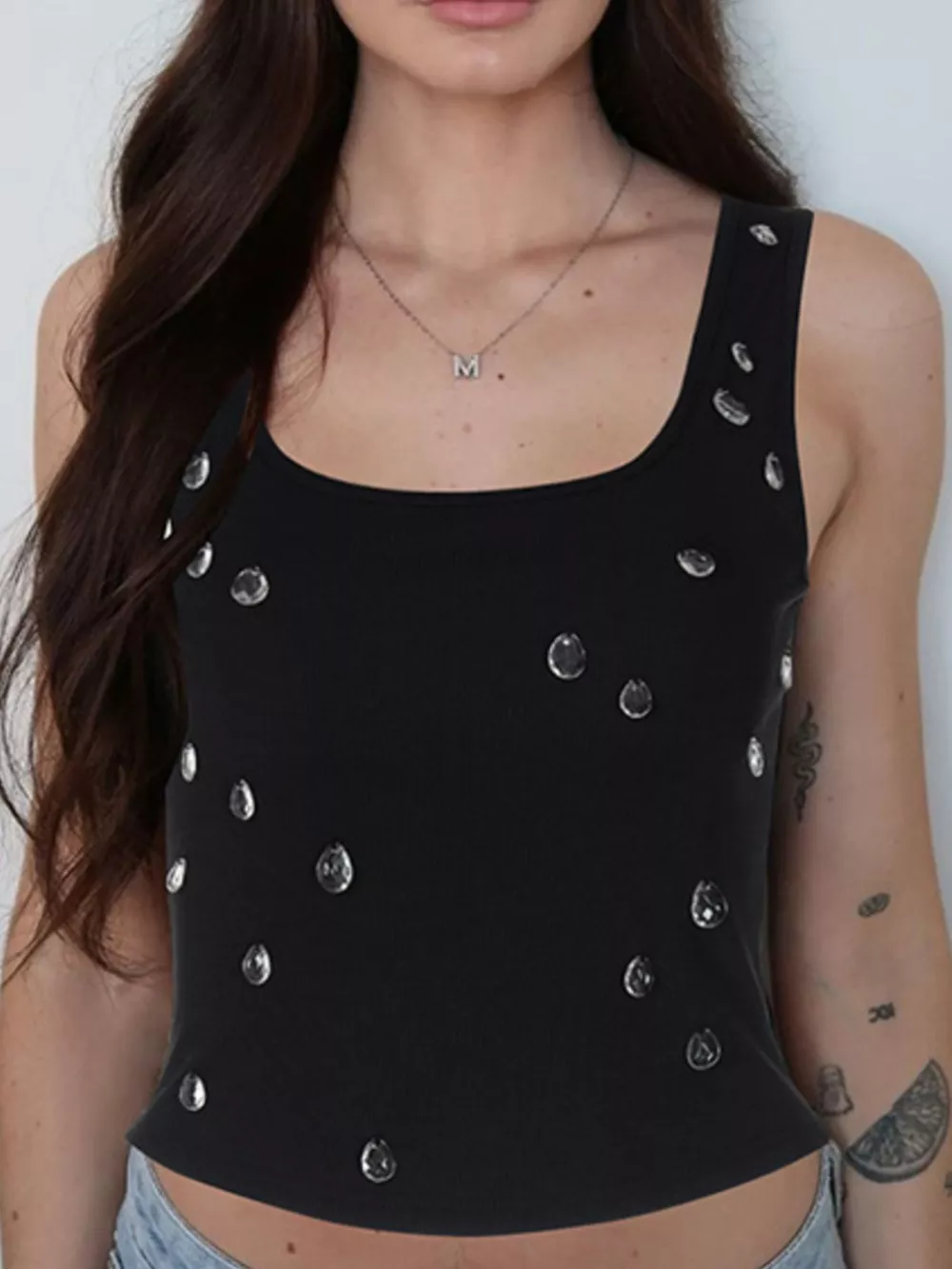 Bead Embellished Square Neck Tank, image 10
