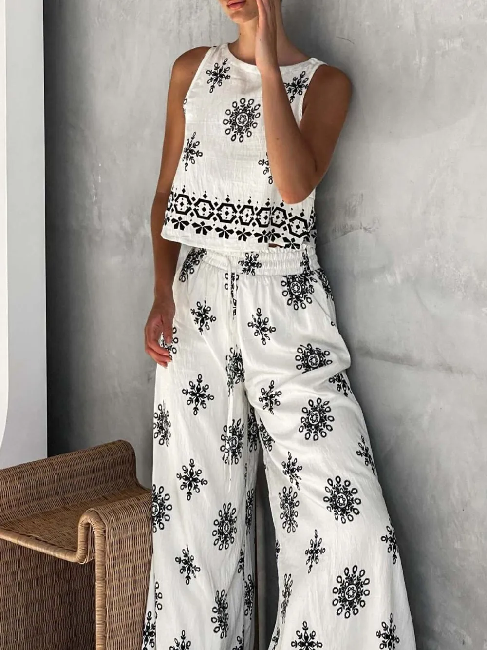 Printed Tank and Pants Set, image 4