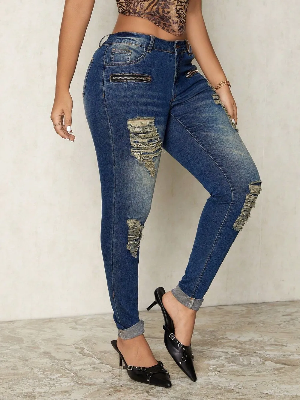 Distressed Skinny Jeans, image 5
