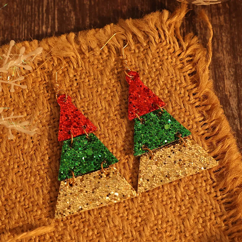 PU Leather Sequin Earrings, image 2