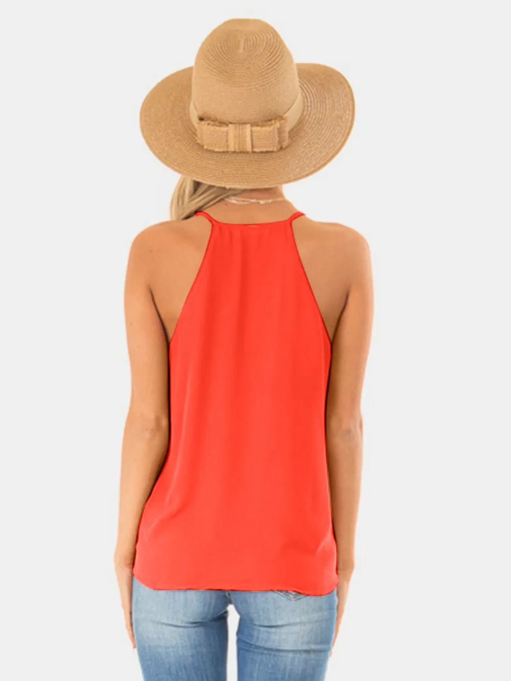 Full Size Surplice Spaghetti Strap Top, image 6