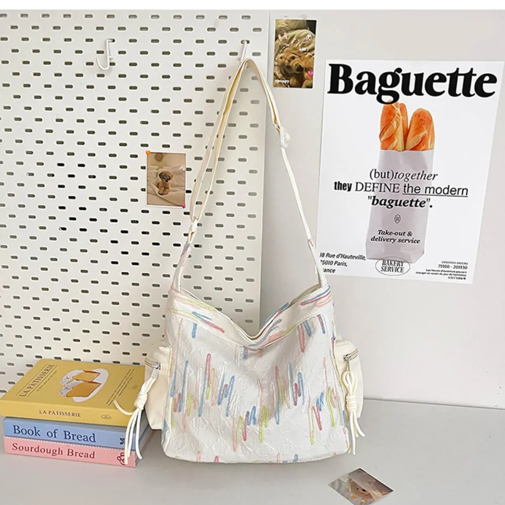 Contrast Texture Shoulder Bag, image 5