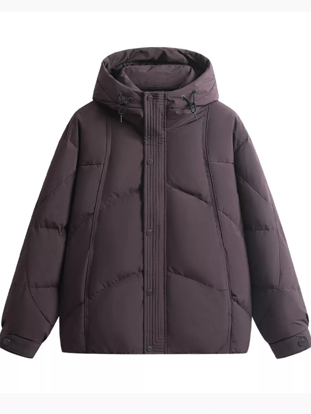 Men's Plus Size Hooded Padded Puffer Jacket, image 2