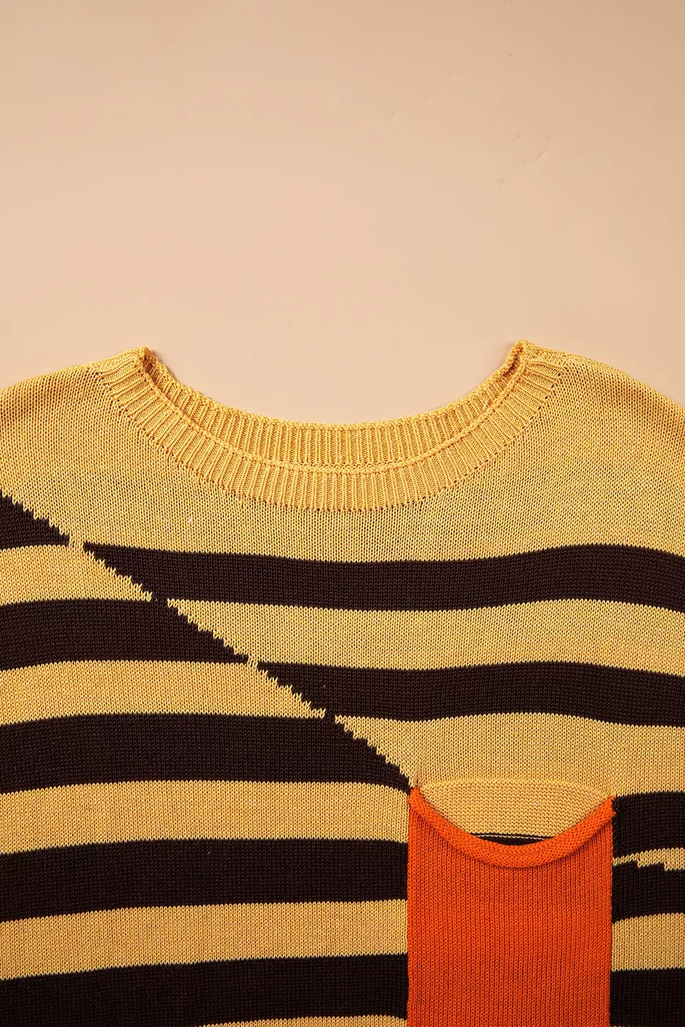 Stripe Striped Drop Shoulder Colorblock Pullover Sweater, image 10