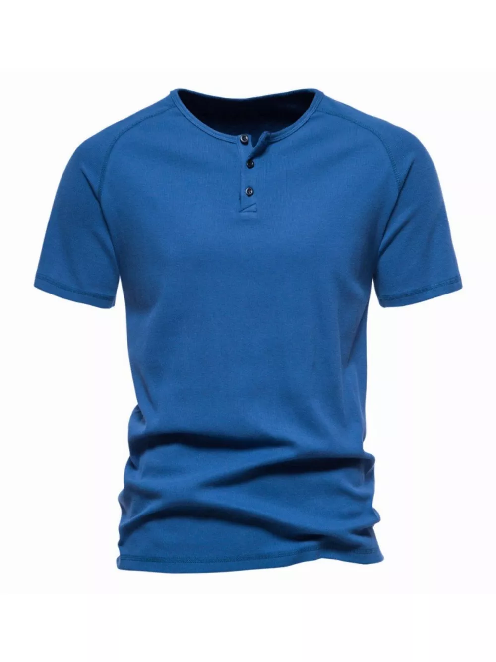 Men's Plus Size Button Detail Casual Henley T-Shirt, image 9