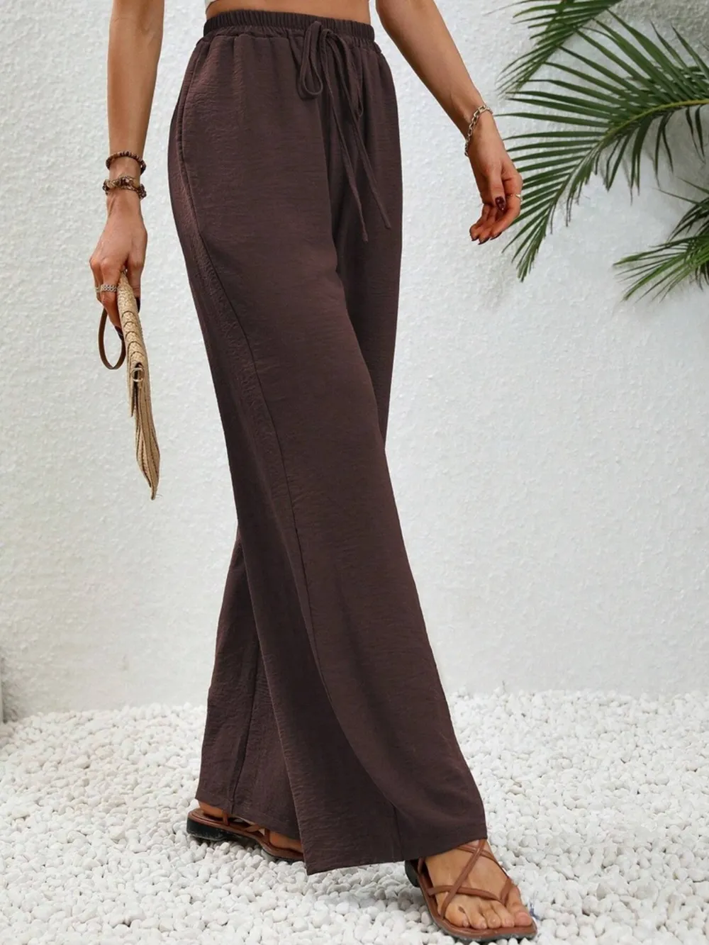Wide Leg Drawstring Pants, image 8