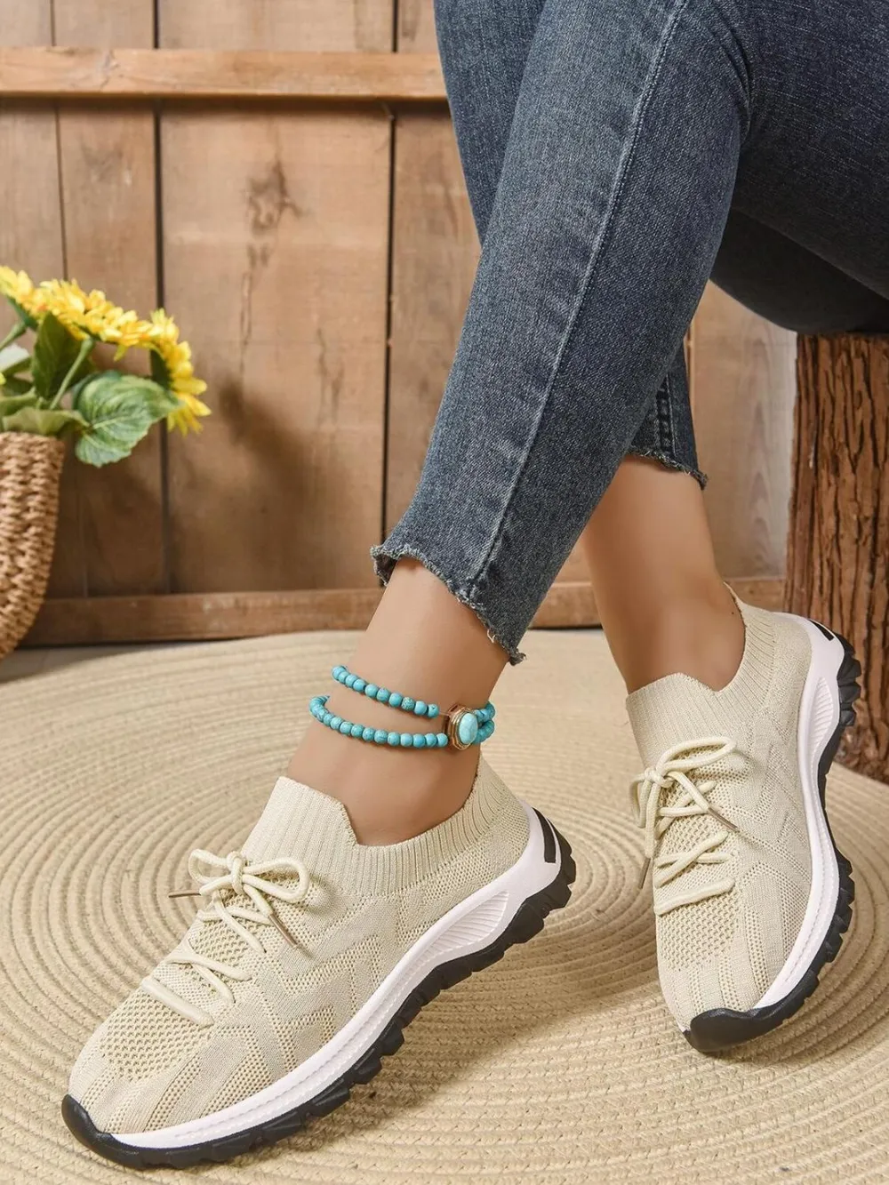 Mesh Knit Lace Up Athletic, image 22