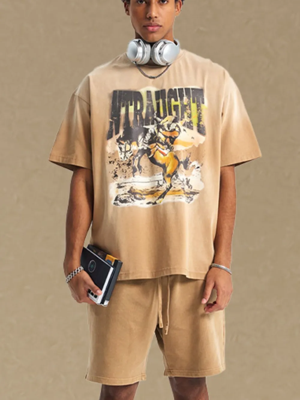 Men's Graphic Round Neck Half Sleeve T-Shirt, image 4