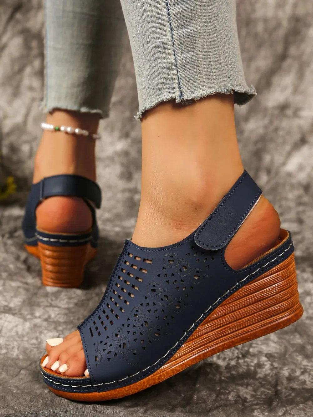 Open Toe Wedge Sandals, image 8