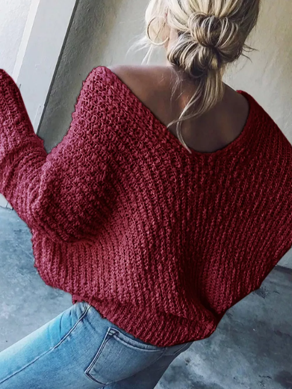 Loose Fit Long Sleeve Sweater, image 17