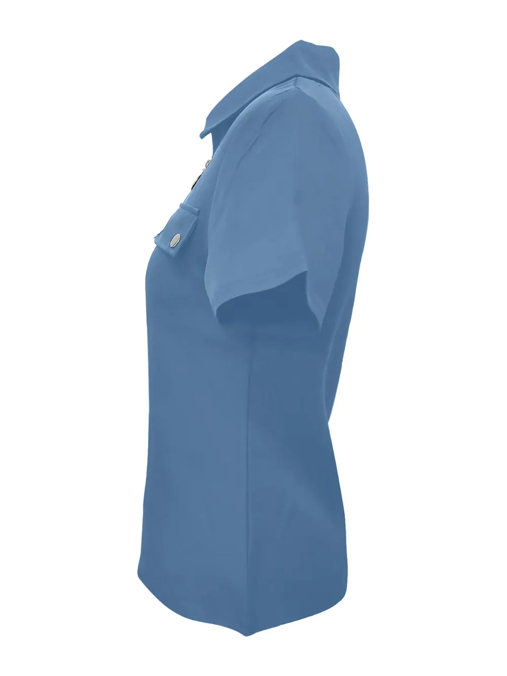 Zip Collar Short Sleeve Top, image 6