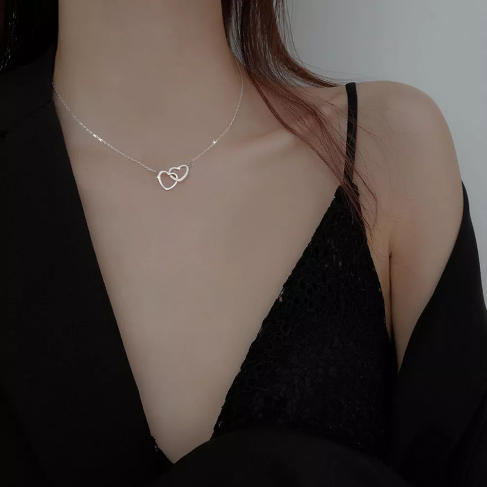 Interlocking Heart Pendant Necklace, image 6