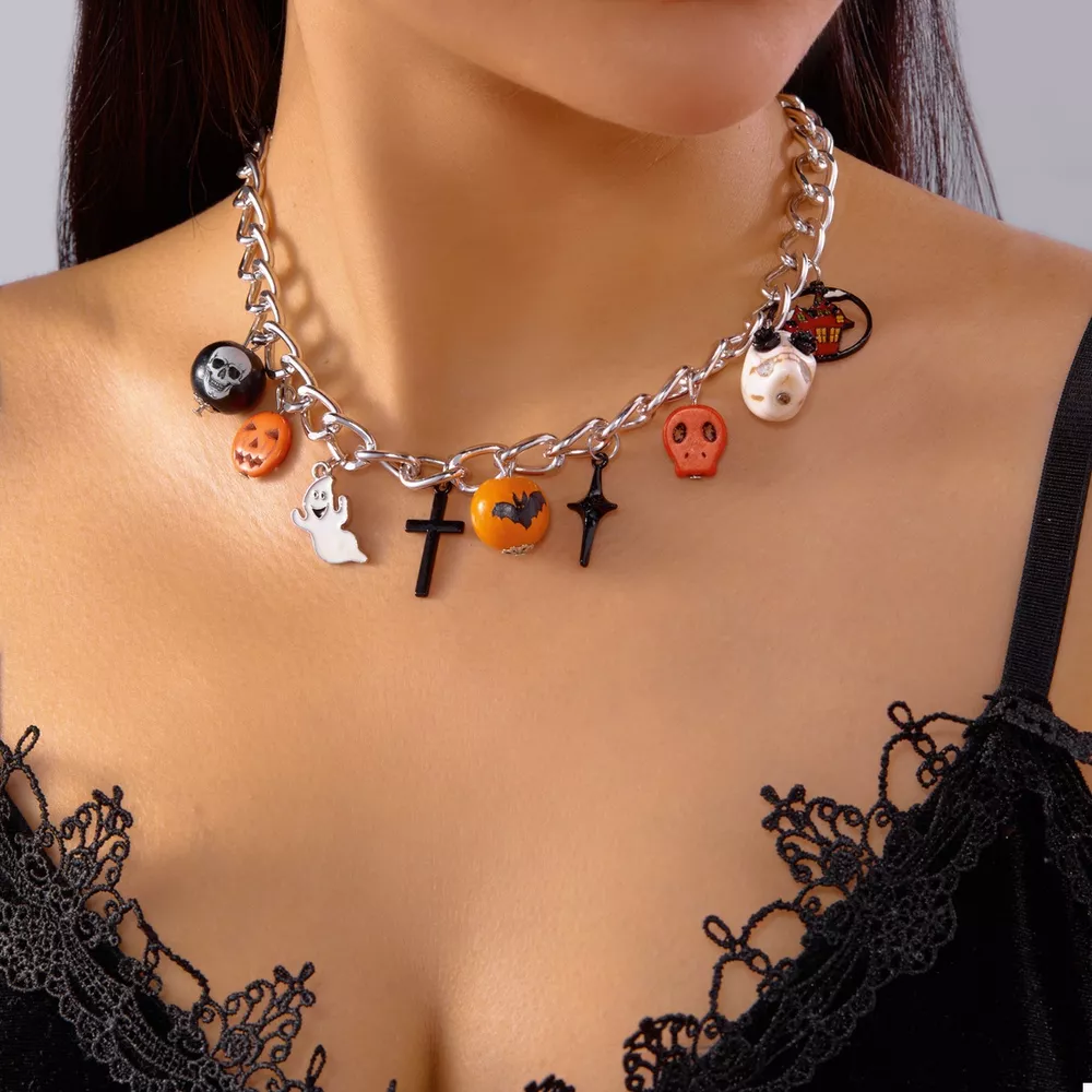 Halloween Charm Chain Necklace, image 3