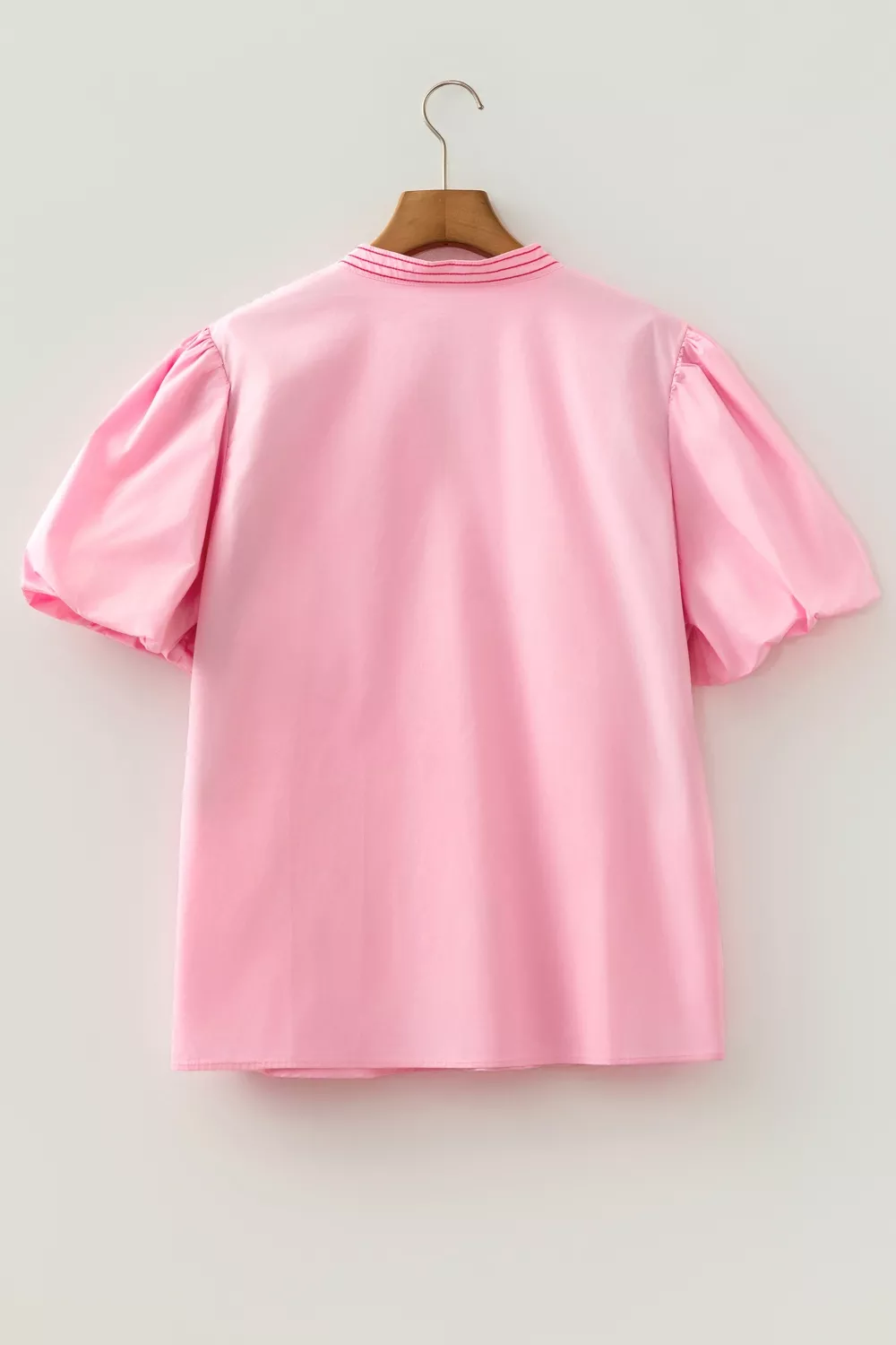 Embroidered Detail Puff Sleeve Cotton Blouse, image 6