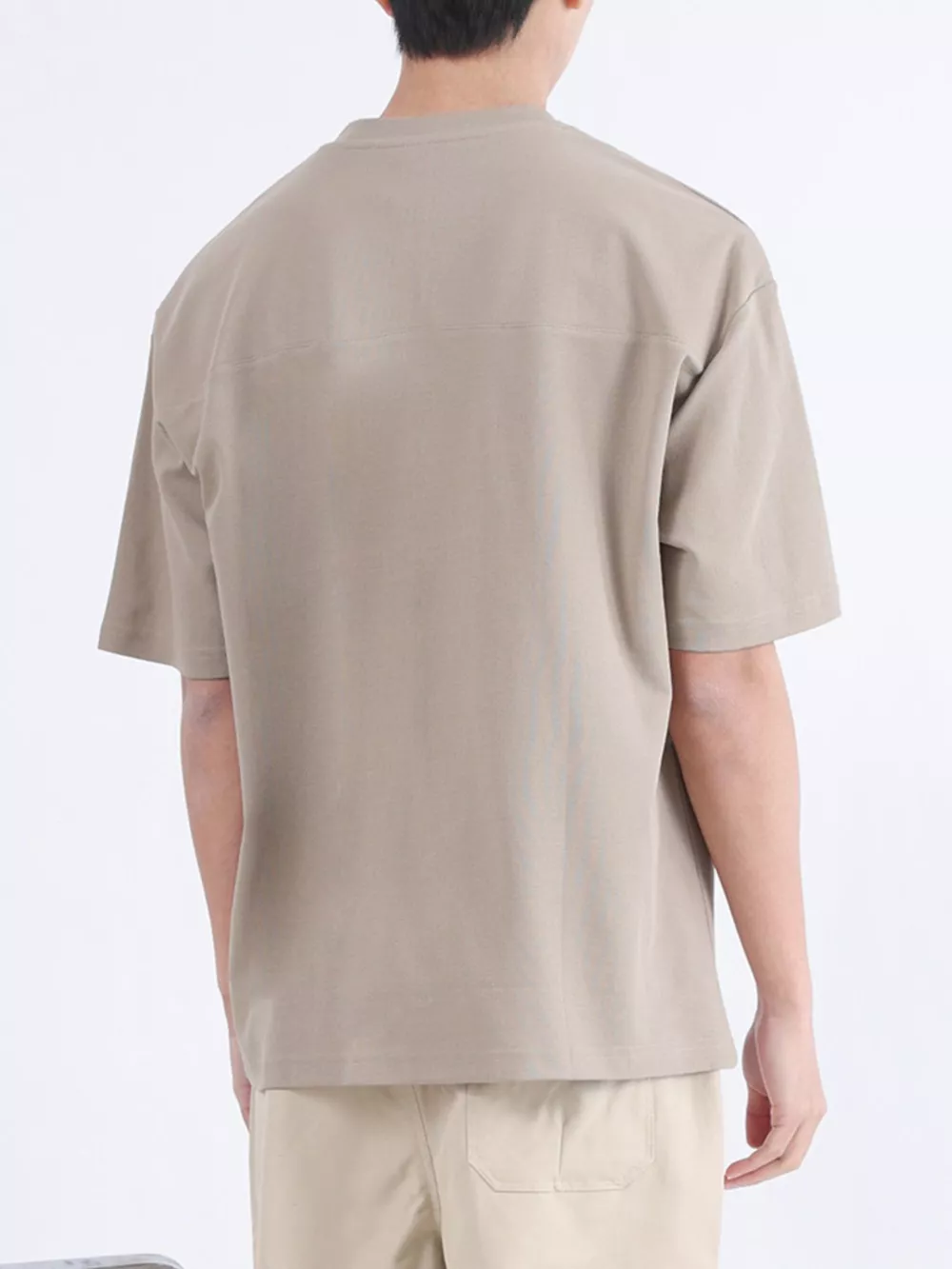 Men's Plus Size Half Sleeve Solid Color Top, image 9