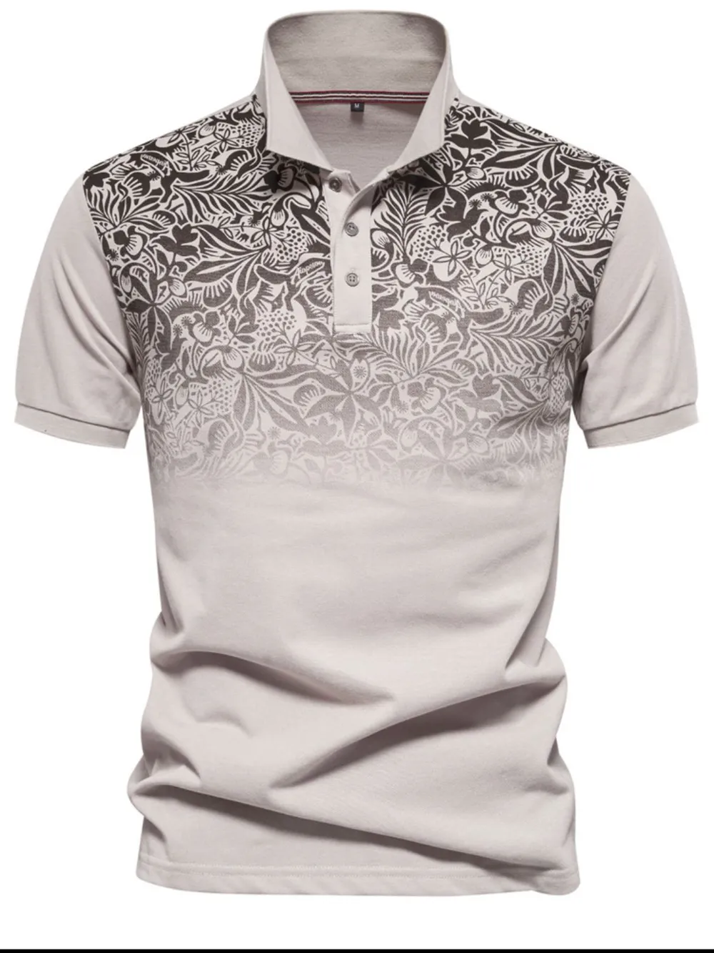 Men's Printed Collared Neck Short Sleeve Polo, image 8