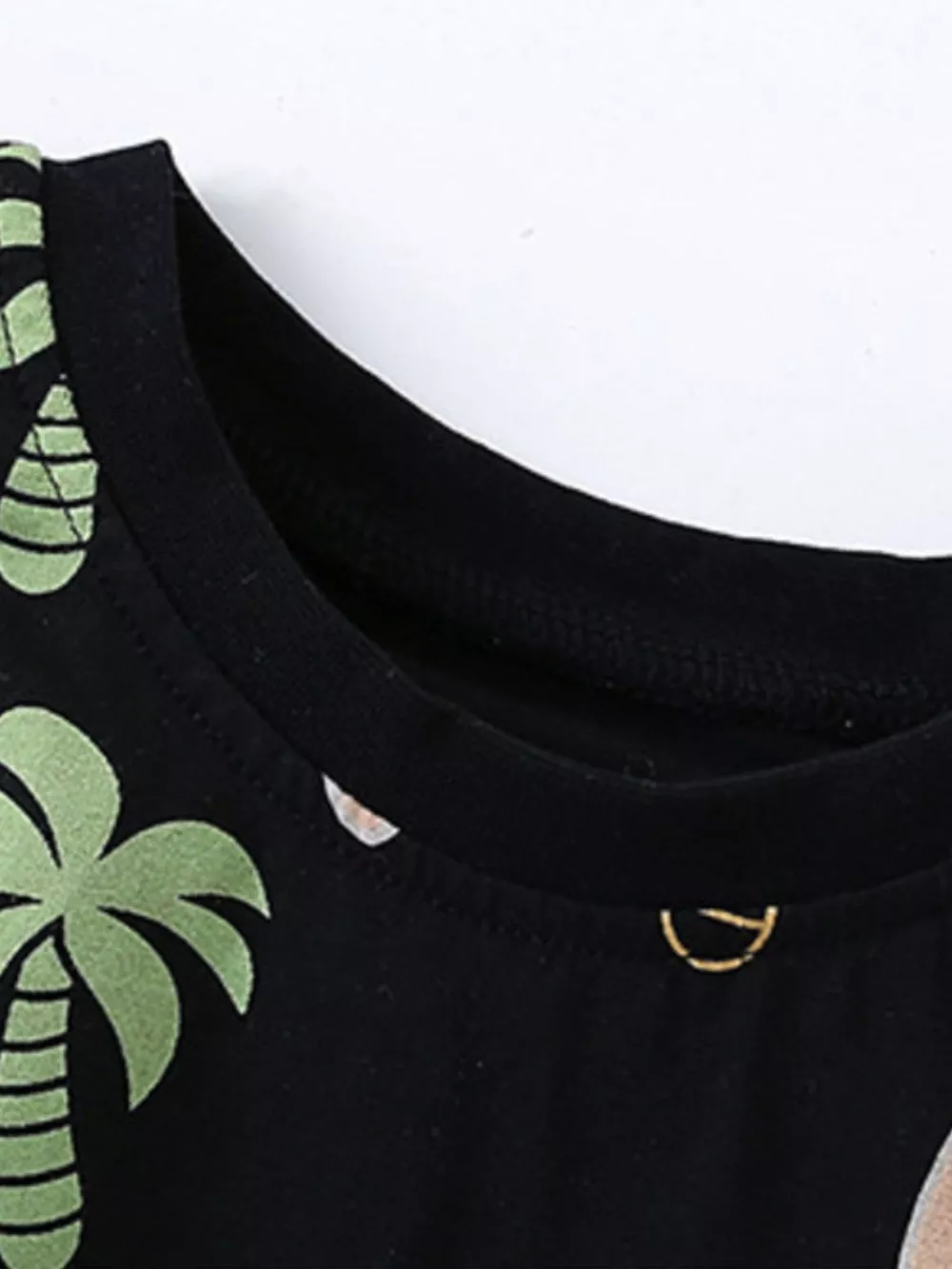 Children's Tropical Print Casual Tee and Shorts Set, image 2
