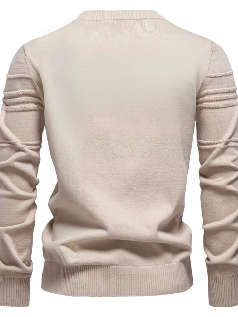 Men's Round Neck Striped Sweater, image 4