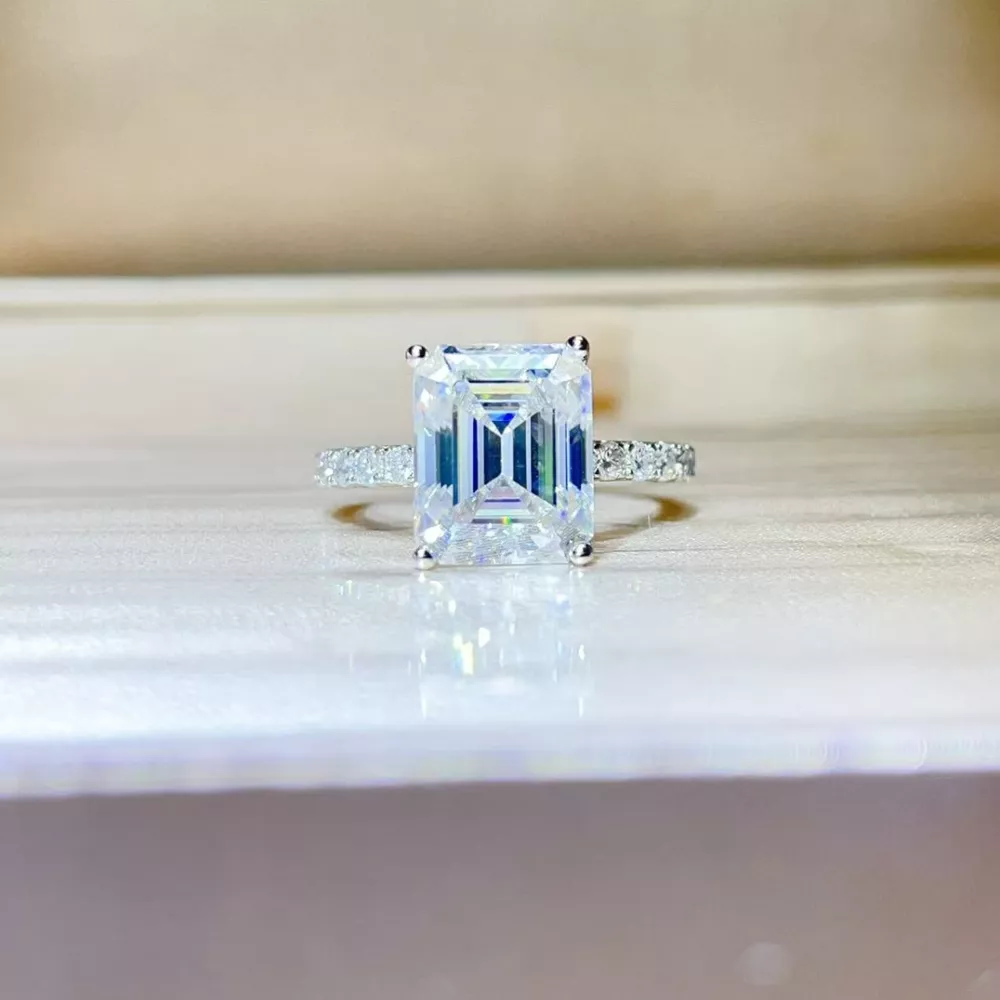 5 Carat Moissanite 925 Sterling Silver Ring, image 3