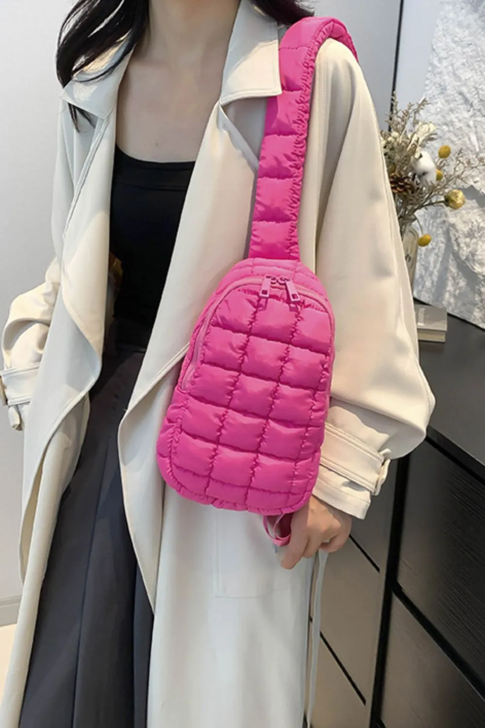 Quilted Nylon Crossbody Bag, image 9