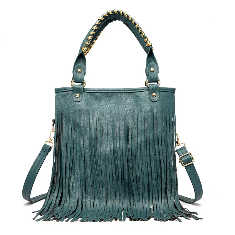 Fringe PU Leather Handbag, image 5