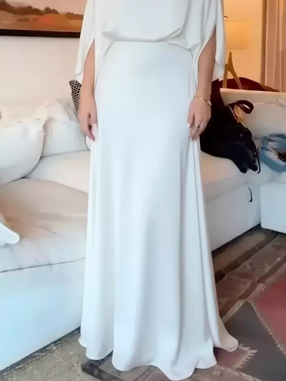 Full Size Elegant Batwing Sleeve Maxi Dress Plus Size, image 2