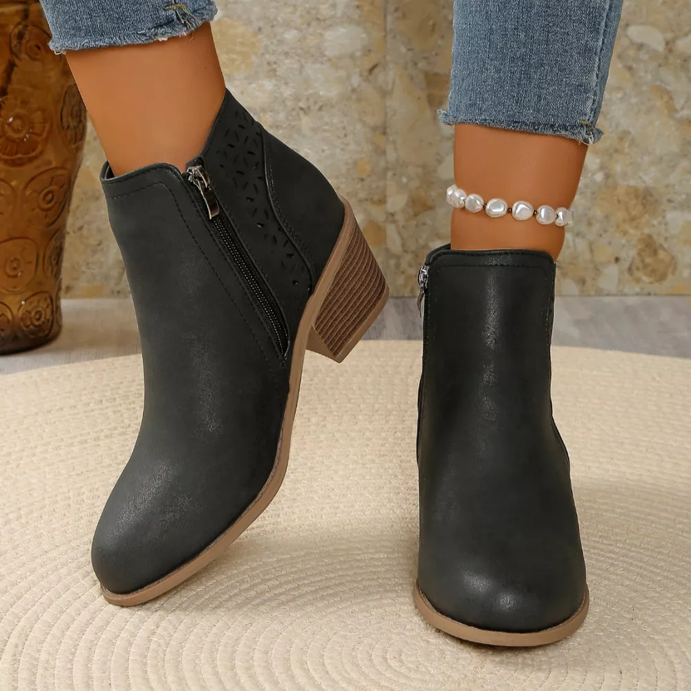 Point Toe Block Heels Boots, image 9