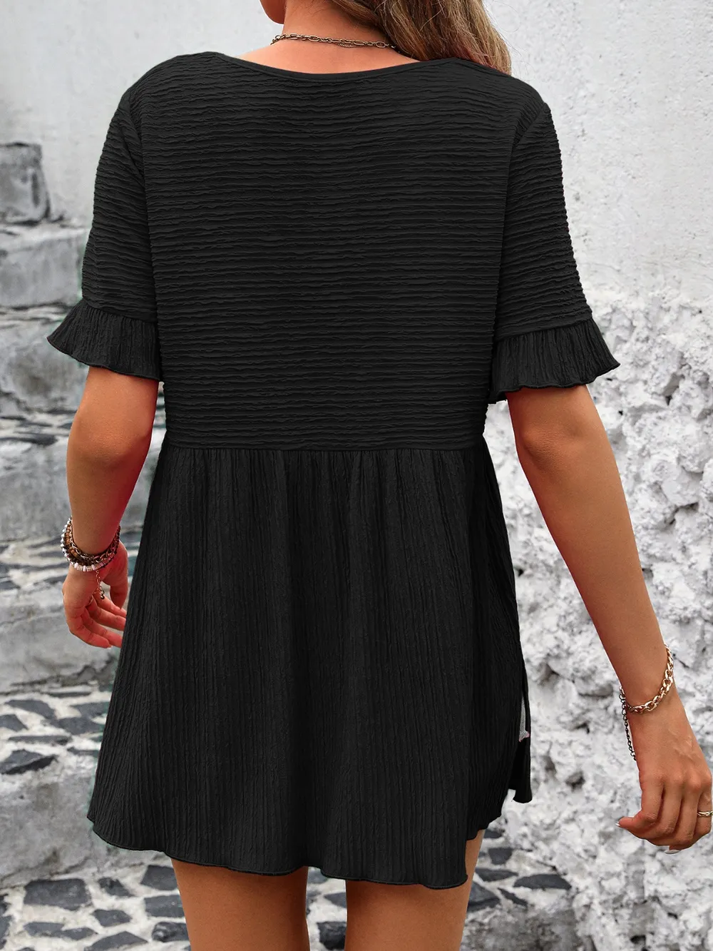 Round Neck Short Sleeve Blouse, image 22