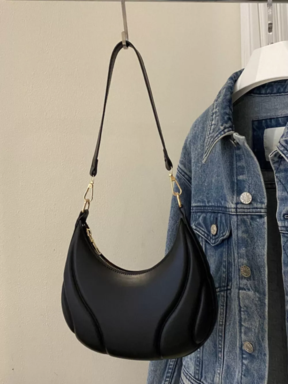 Solid Color Shoulder Bag, image 2