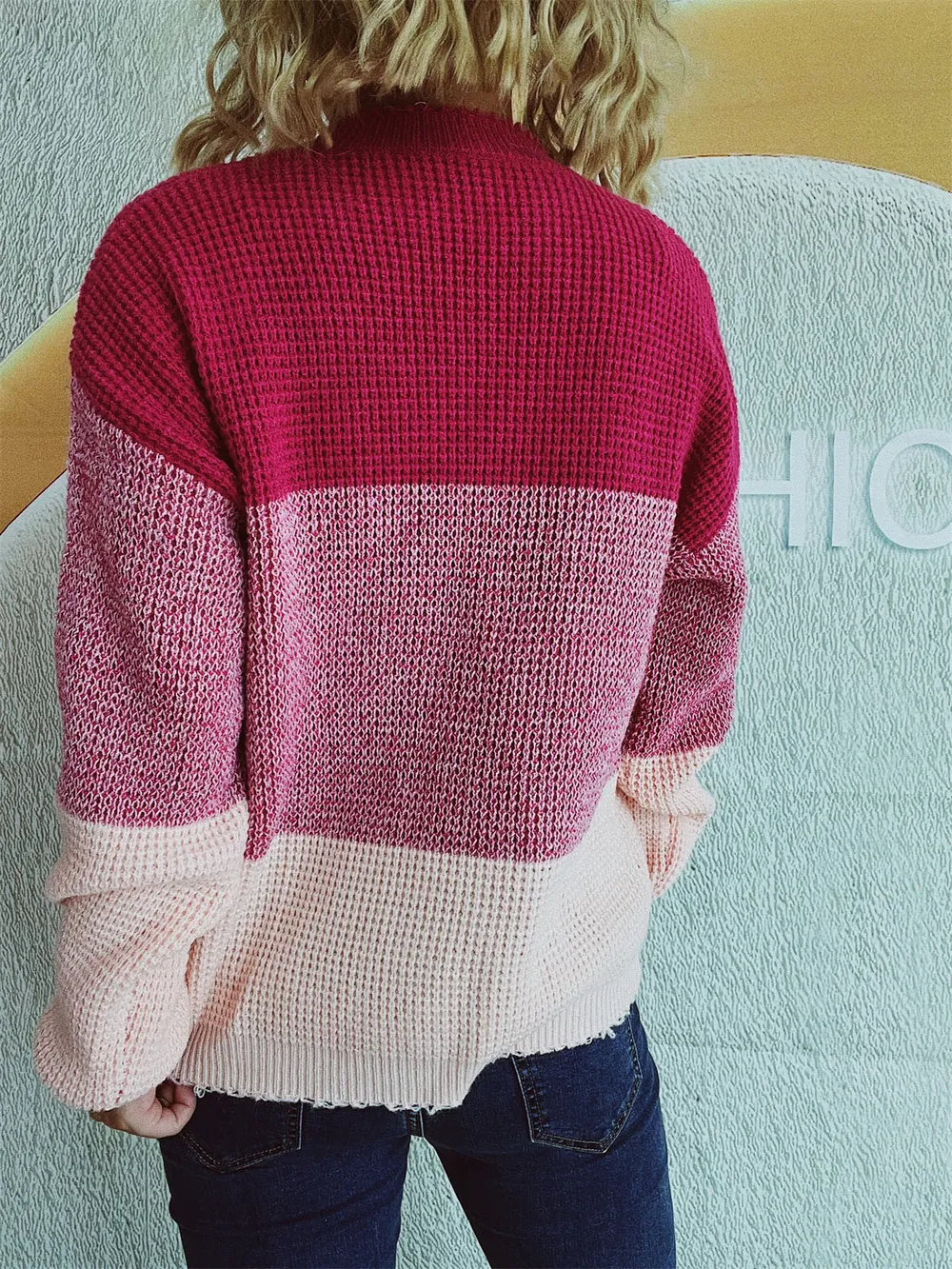 Color Block Long Sleeve Sweater, image 16