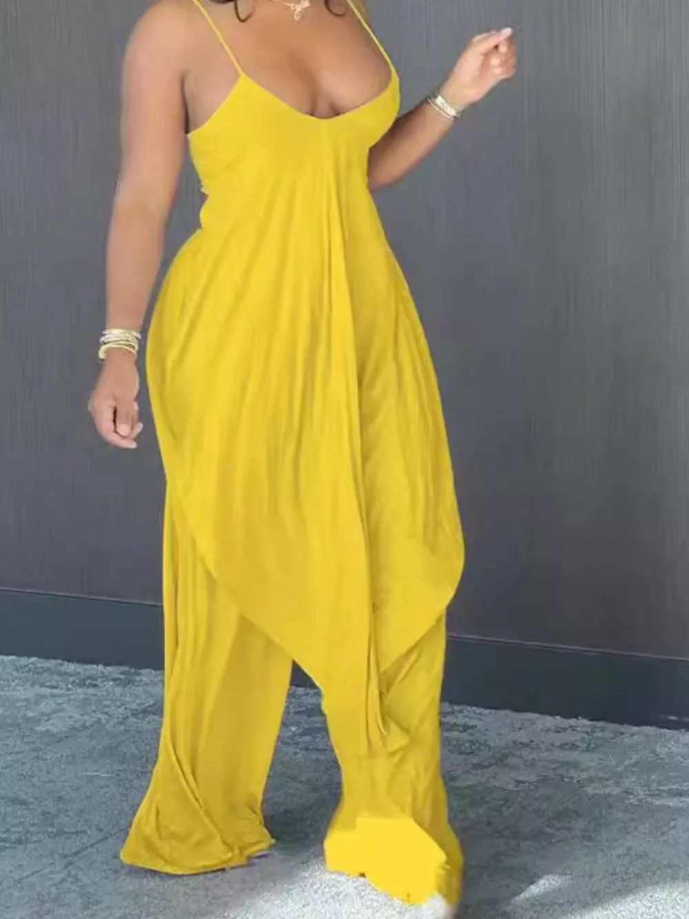 Full Size Asymmetrical Hem Cami and Pants Set Plus Size, image 4