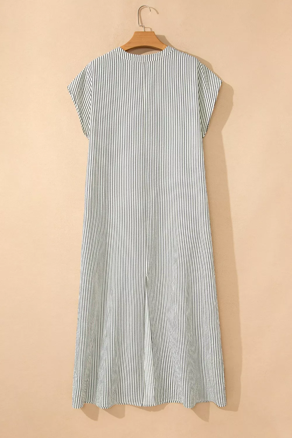 Striped Ruffle Button Front Maxi Dress, image 4