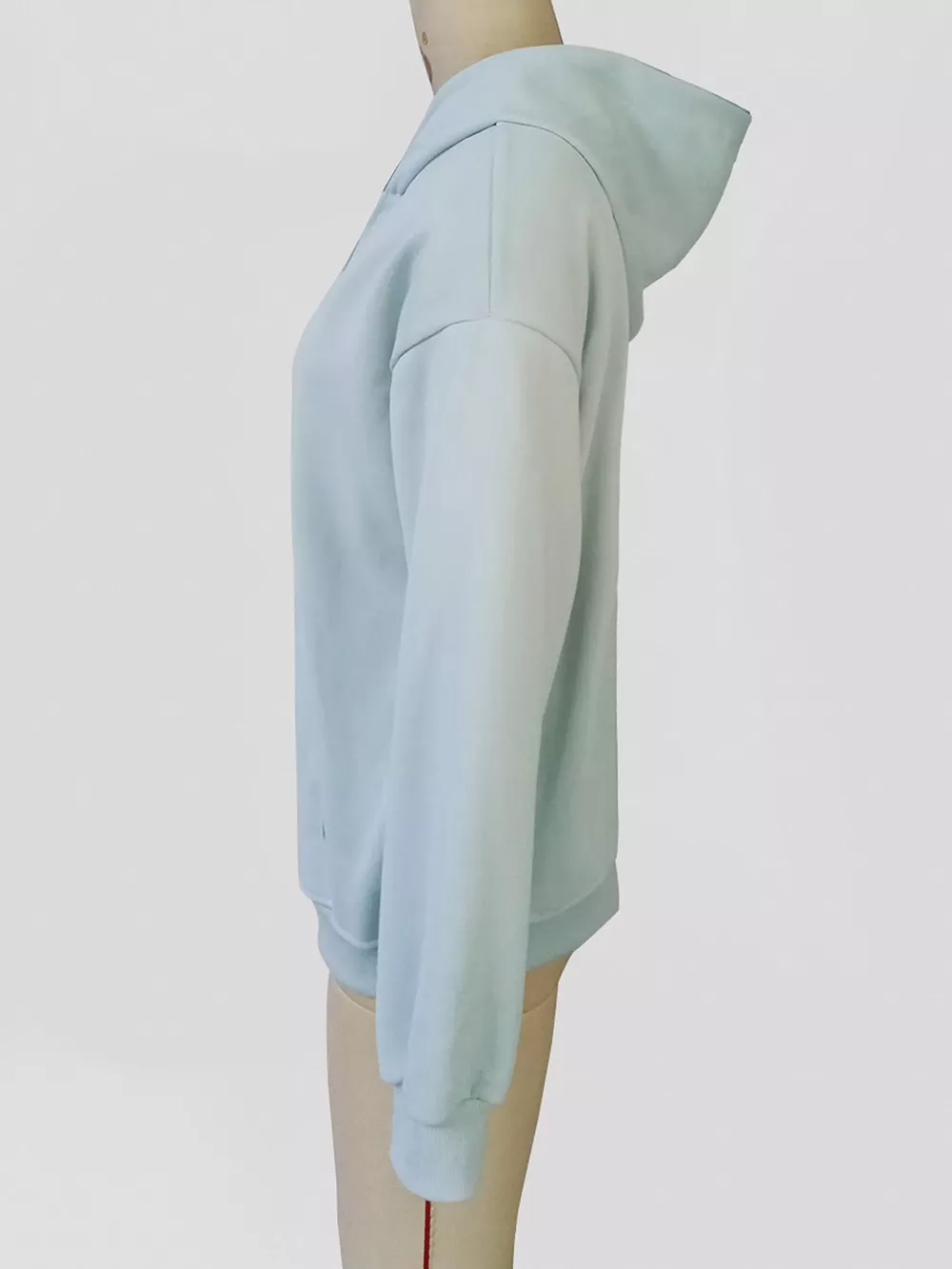 Zip-Up Plaid Lining Hoodie, image 7