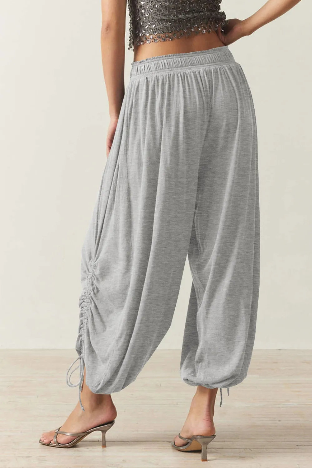 Drawstring Ruched Pants, image 5