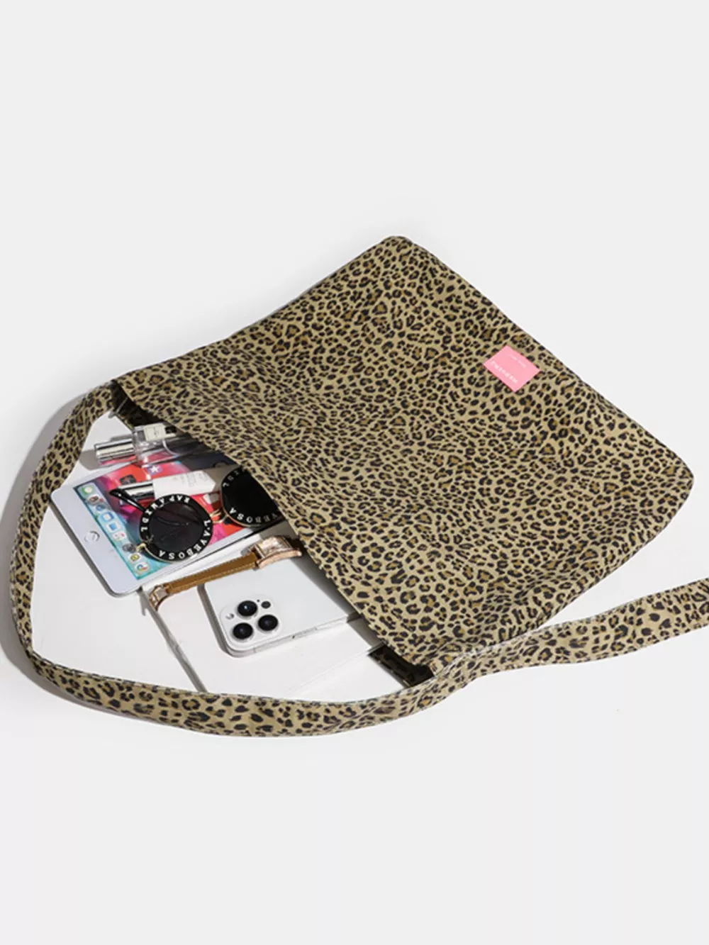 Leopard Print Casual Shoulder Bag, image 6
