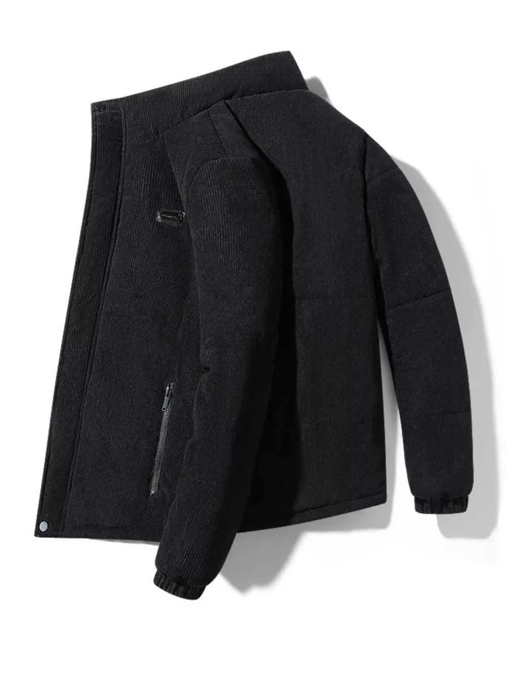 Men's Plus Size Corduroy Padded Winter Coat, image 8