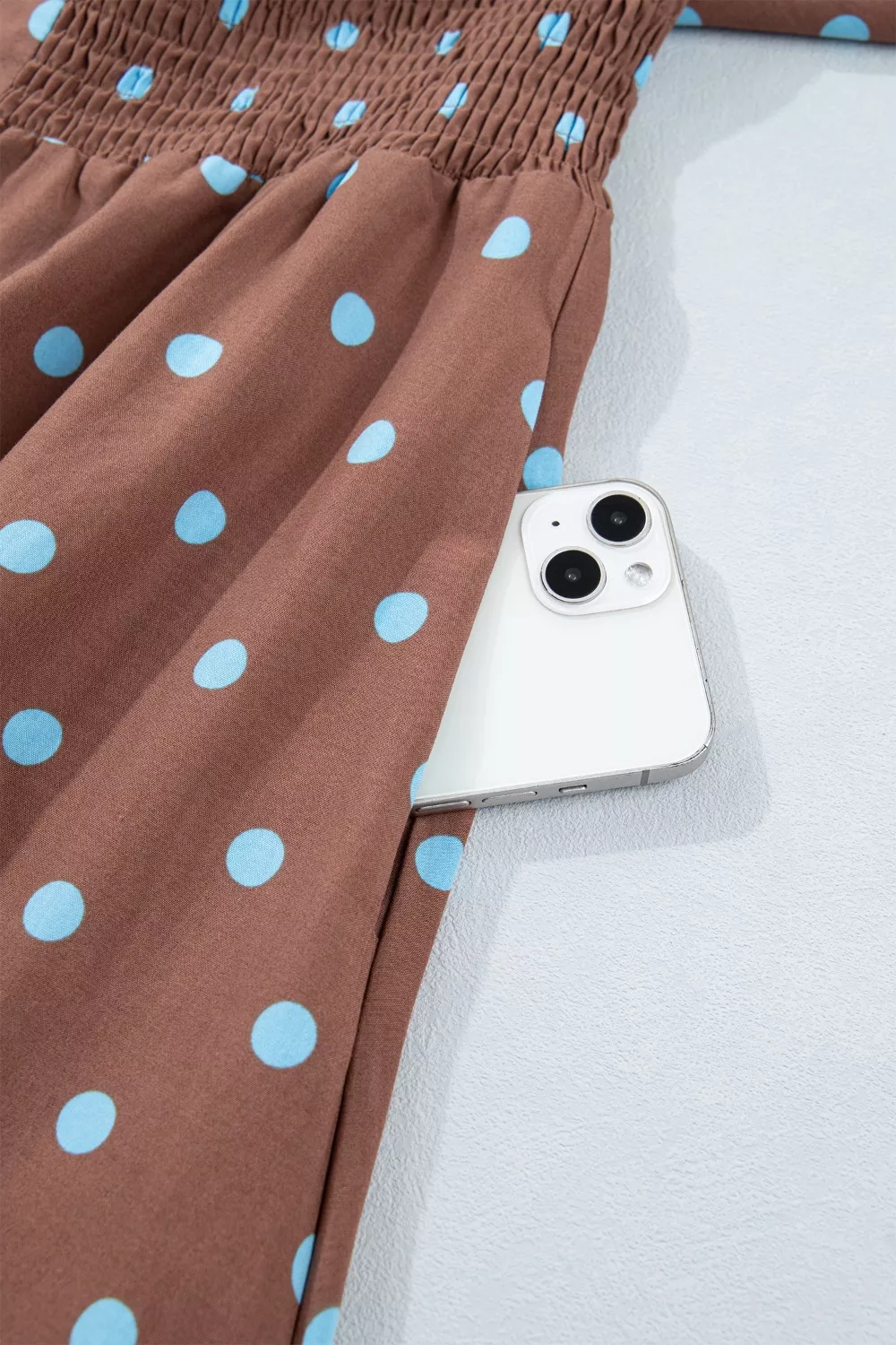 Polka Dot Zipper Front Midi Dress, image 13