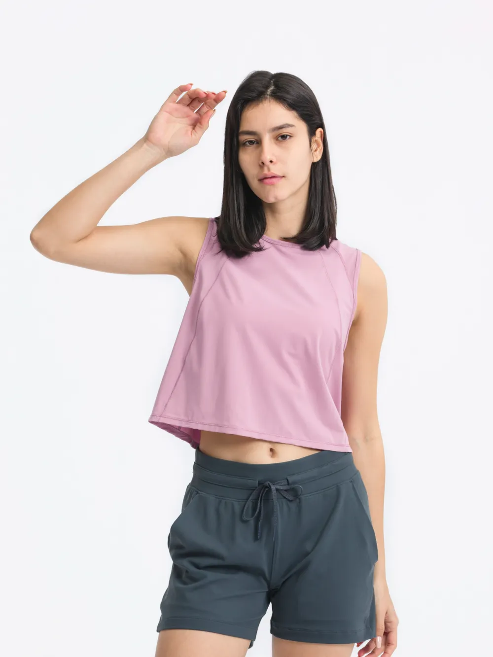 Round Neck Cropped Active Tank, image 10