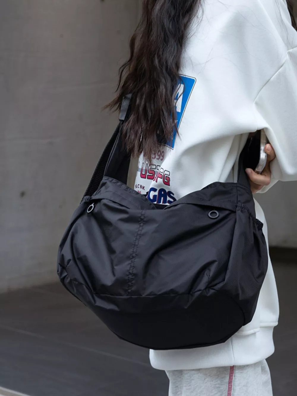 Lightweight Nylon Casual Crossbody Bag, image 2