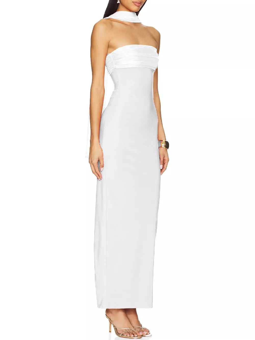 Ruched Tube Maxi Dress, image 6
