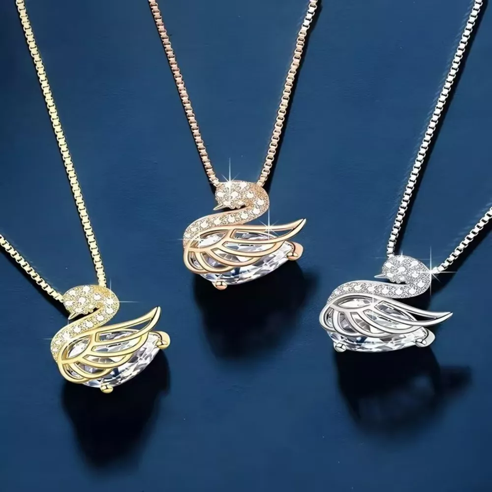 925 Sterling Silver Zircon Pendant Necklace, image 6