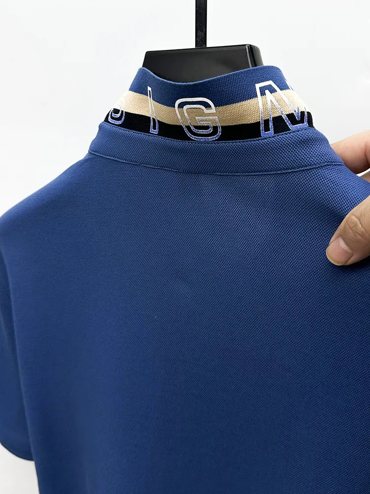 Men's Plus Size Button Detail Short Sleeve Polo, image 7