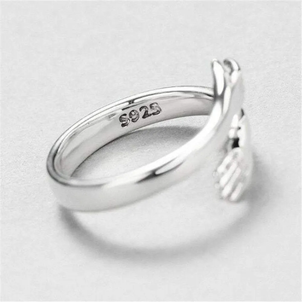 Hug Shape 925 Sterling Silver Bypass Ring, image 3