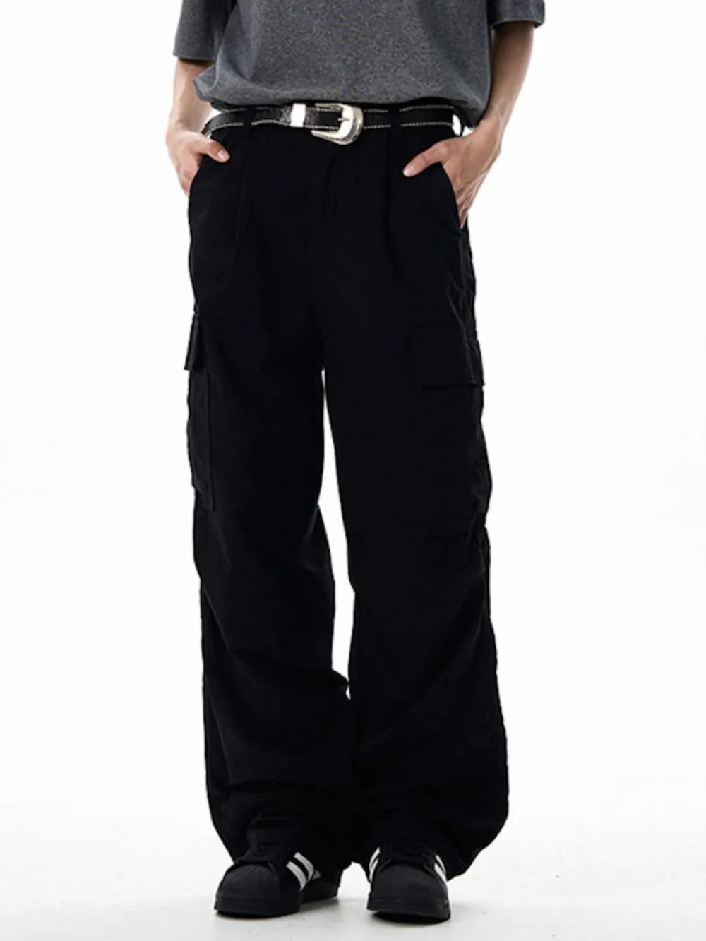 Men's Wide Leg Cargo Pants, image 4