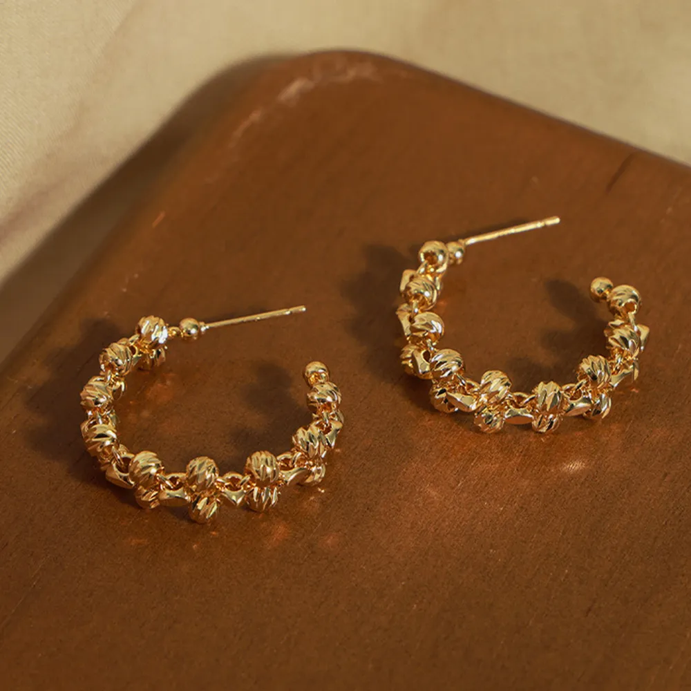 Titanium Steel C-Hoop Earrings, image 3