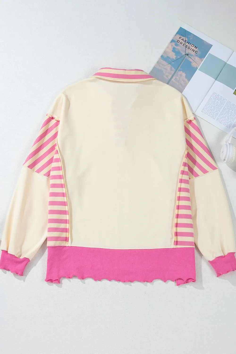 Valentine’s Day Sequin Heart Pattern Long Sleeve Sweatshirt, image 4