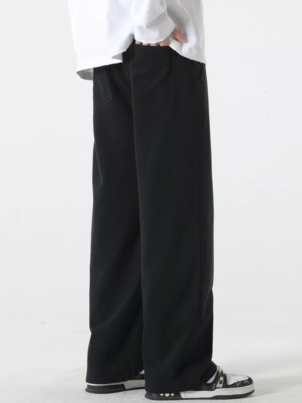 Men's Full Size Relaxed Fit Drawstring Pants Plus Size, image 5