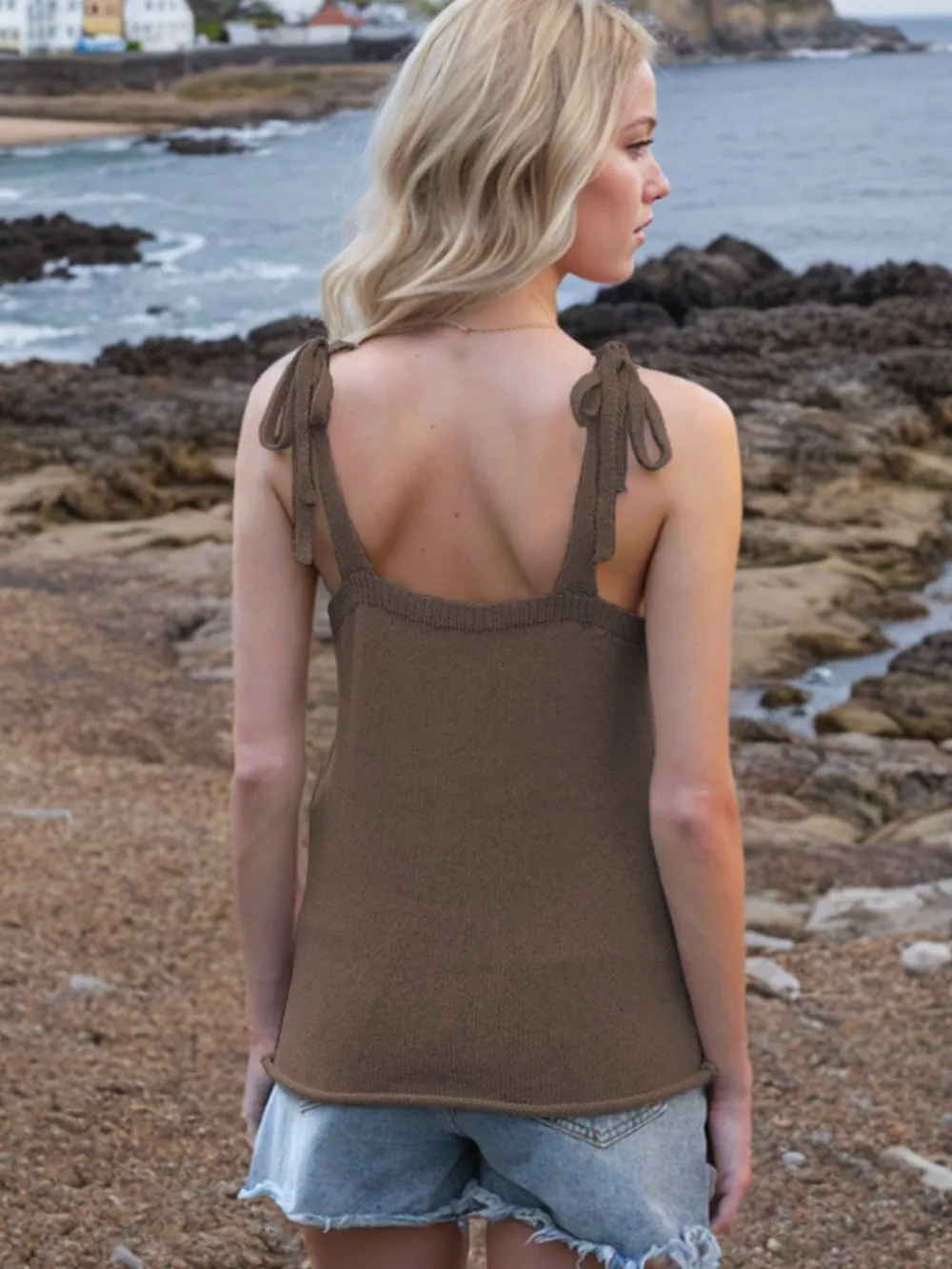 Tie Shoulder V-Neck Sweater Vest, image 15